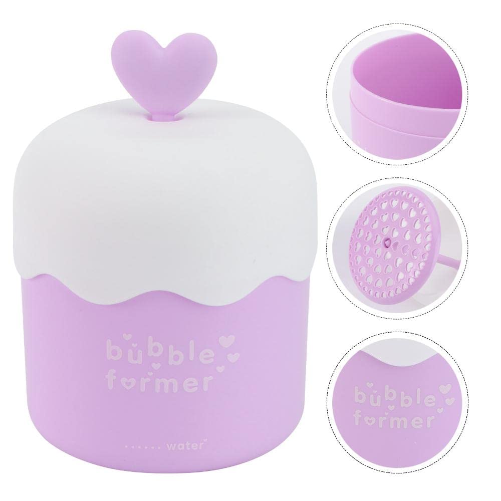 Portable Foam Maker Cup for Face Cleansing - Press Bubbler Beauty Tool, Easy-to-Use Bubble Maker for Skin Care (Purple) | Perfect for Travel, Daily Facial Routine & Spa Treatments
