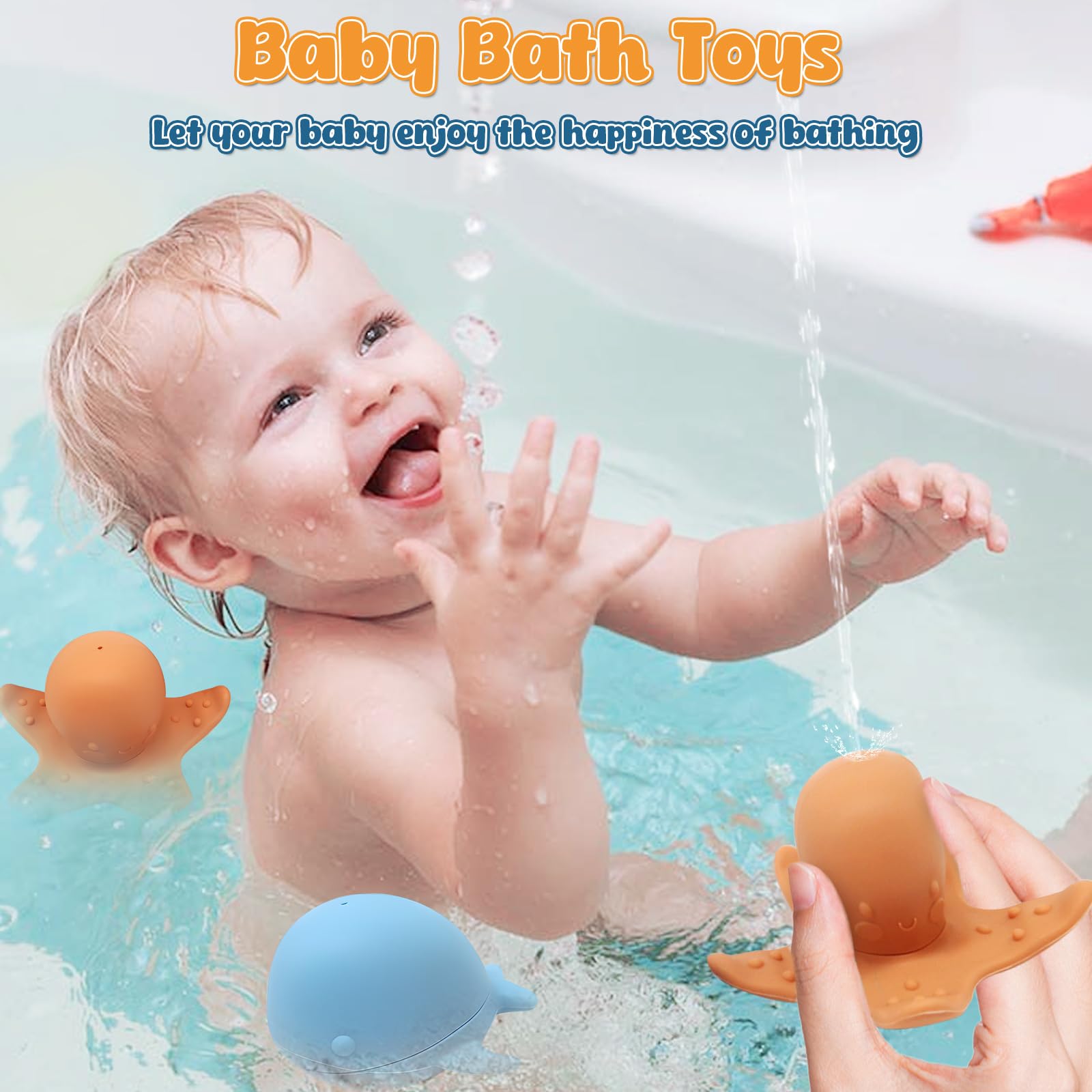 **Best Montessori Baby Toys 6-12 Months - 4-in-1 Stacking Cups, Bath Toys, Teething & Sensory Toys for Infants - Perfect Gift for 1, 2, 3 Year Old Boys & Girls - Ideal for Playtime, Learning & Bath Fun**
