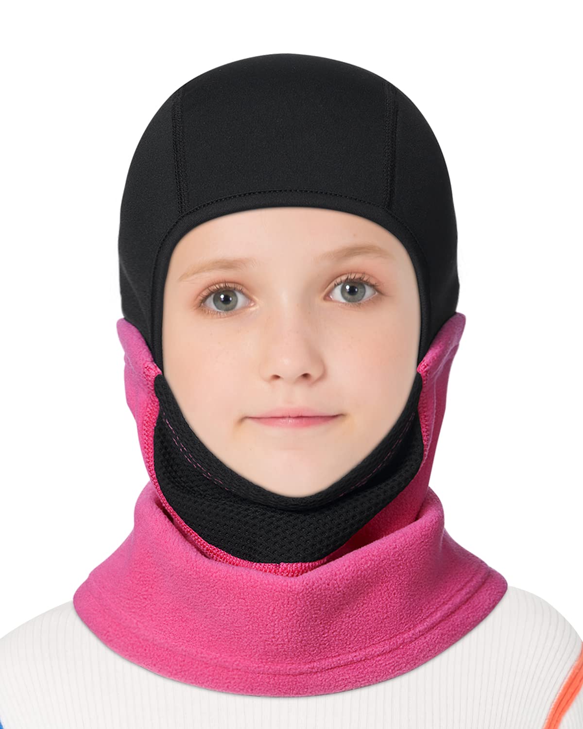 Kids Fleece Balaclava Ski Mask - Winter Helmet Liner & Face Cover for Boys & Girls - Cold Weather Snow Hat for Skiing, Snowboarding & Outdoor Activities