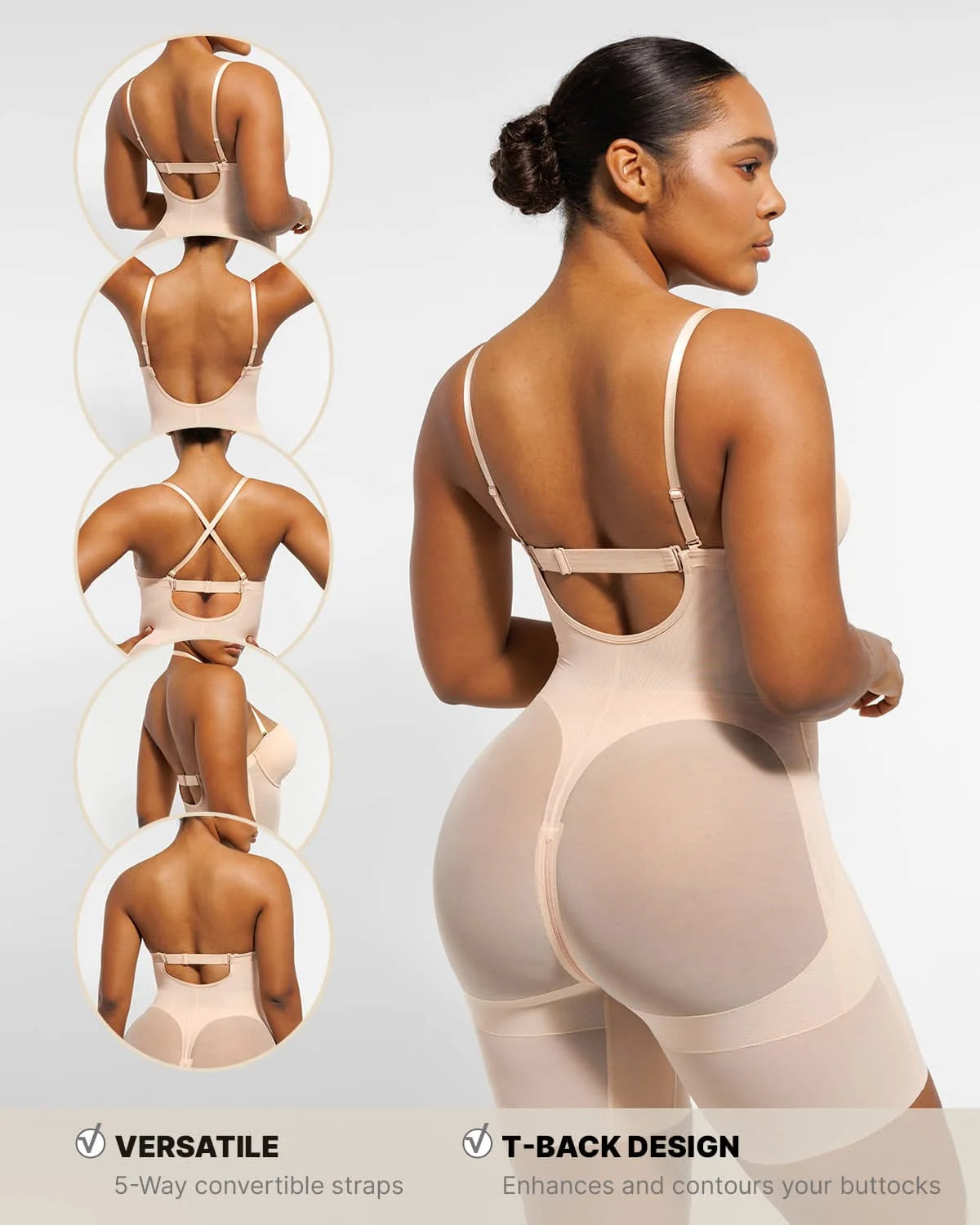 AirSlim® Deep Plunge Butt Lifting Shaping Bodysuit - Tummy Control Shapewear for Women, Seamless Body Shaper for Instant Curves - Perfect for Dresses, Parties & Special Occasions