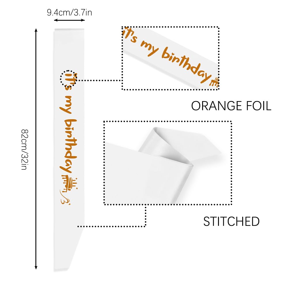 My Birthday Sash - Personalized Birthday Decorations & Party Supplies for Women & Men - Perfect for Birthday Parties, Bachelorette, Bridal Showers & Special Events