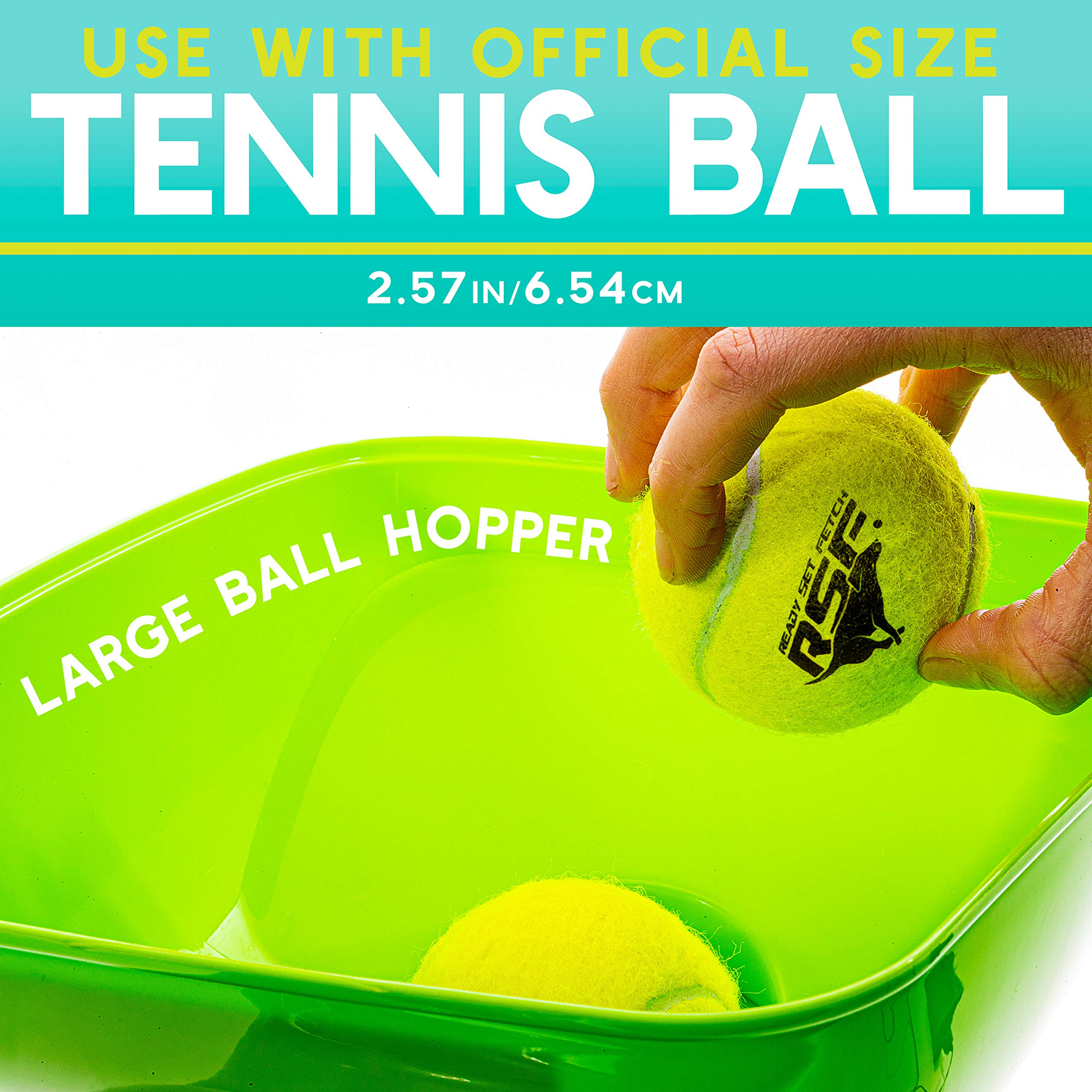 Franklin Pet Supply Co. Automatic Tennis Ball Launcher for Dogs - Interactive Fetch Toy with Authentic Tennis Balls - Perfect for Outdoor Play, Backyard Exercise & Training Sessions