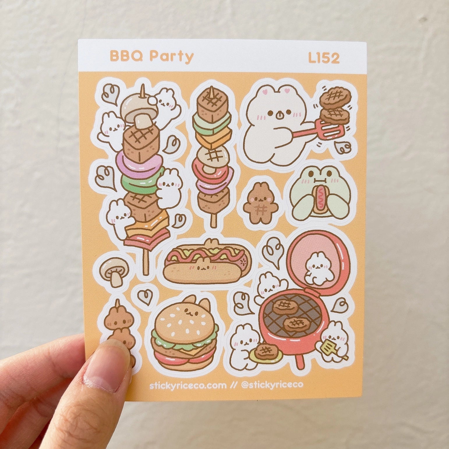 BBQ Party Sticker Sheet - Fun Summer BBQ Decoration for Coolers, Cups & Party Supplies | Perfect for Outdoor Grilling, Picnics & Backyard Gatherings