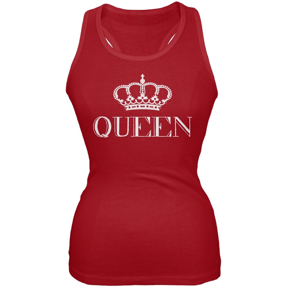 Queen Red Soft Juniors Tank Top - Small | Comfortable & Stylish Summer Top for Teens | Perfect for Beach, Pool, and Casual Outings