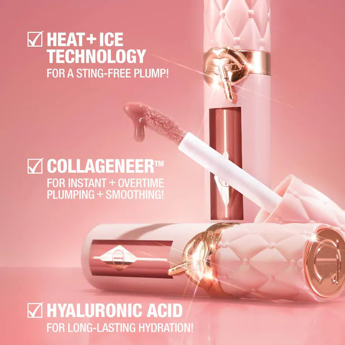Charlotte Tilbury Pillow Talk™ Big Lip Plumpgasm Volumizing Lip Gloss - Hydrating Plumping Lip Gloss for Fuller Lips, Vegan & Cruelty-Free - Perfect for Date Night, Parties & Everyday Glam
