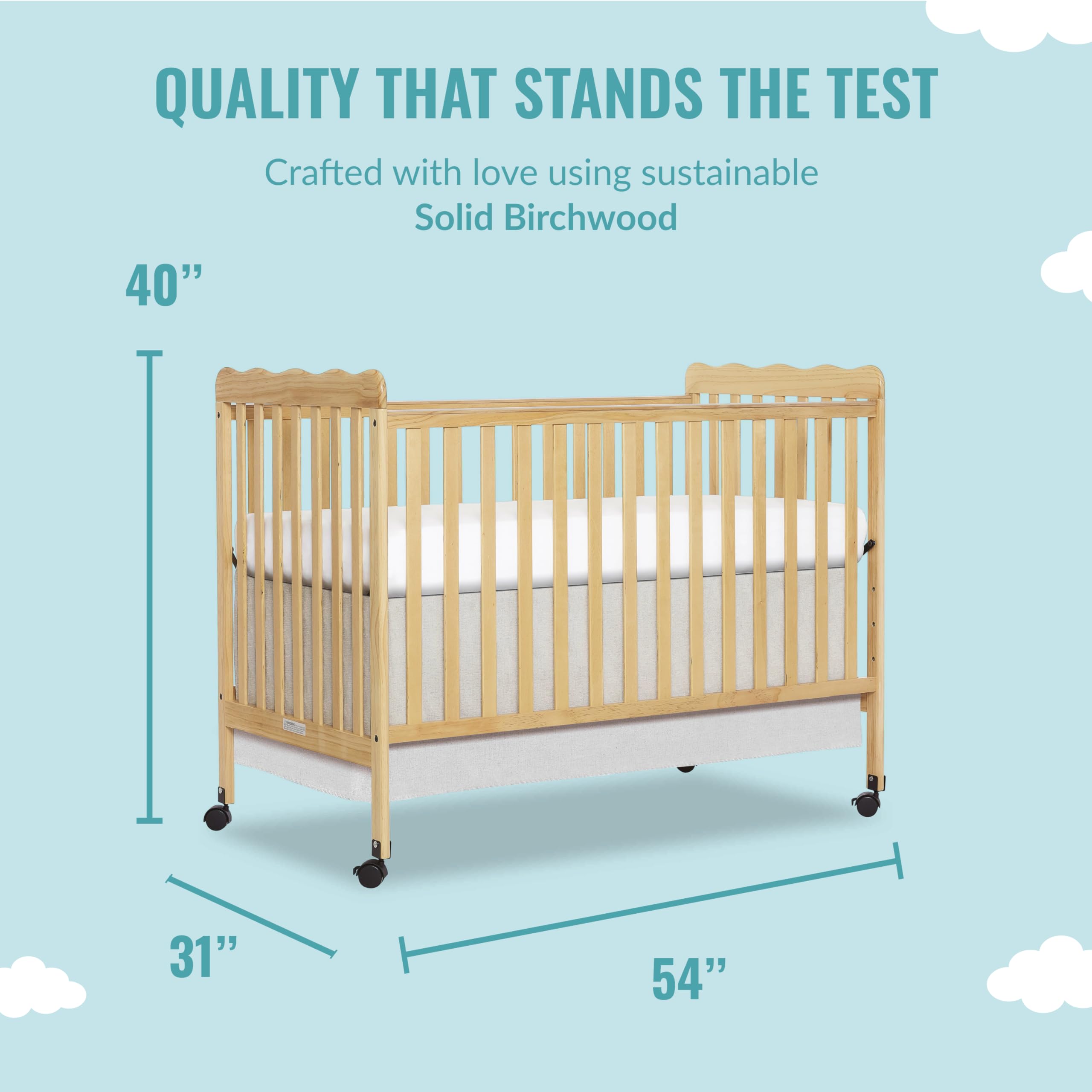 Dream On Me Carson Classic 3-in-1 Convertible Crib with Twilight 5