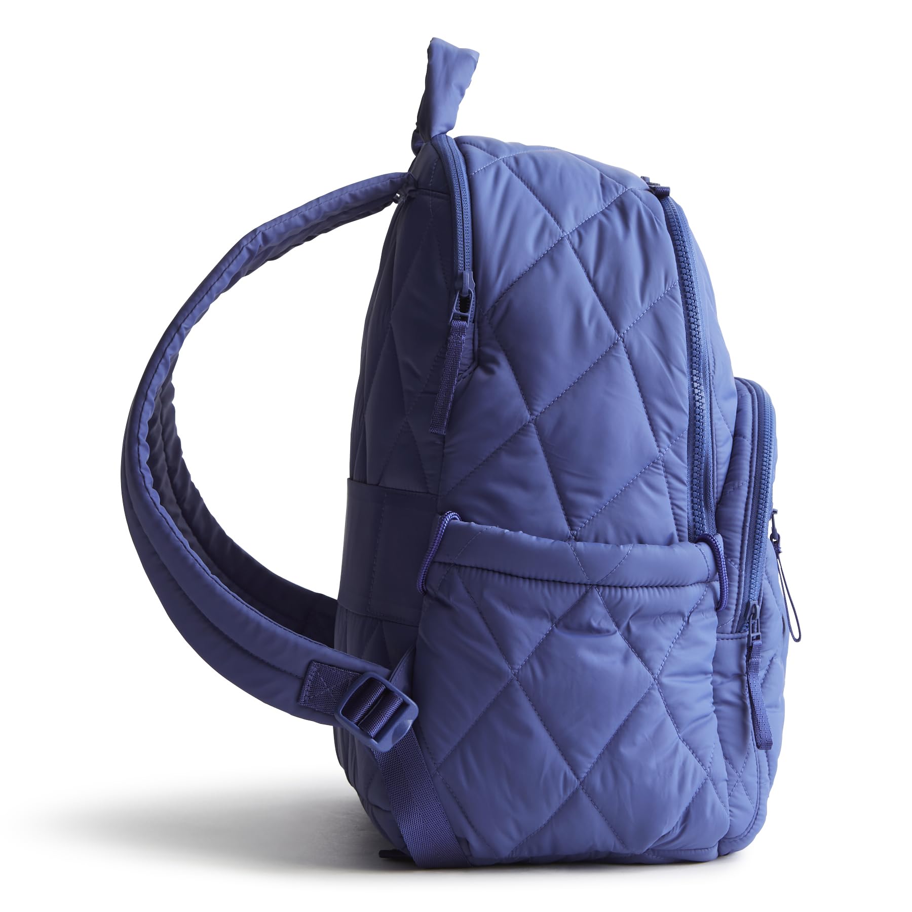 Vera Bradley Featherweight Bancroft Backpack - Lightweight Travel Backpack for Women, Deep Ultramarine Blue, Perfect for School, Work & Travel