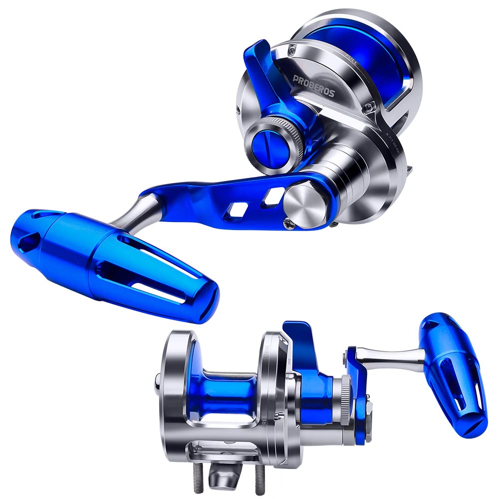 PROBEROS Conventional Trolling Fishing Reel with Lever Drag - Heavy Duty Saltwater Offshore Reel for Deep Sea, Ocean & Jigging | Perfect for Big Game Fishing & Professional Anglers