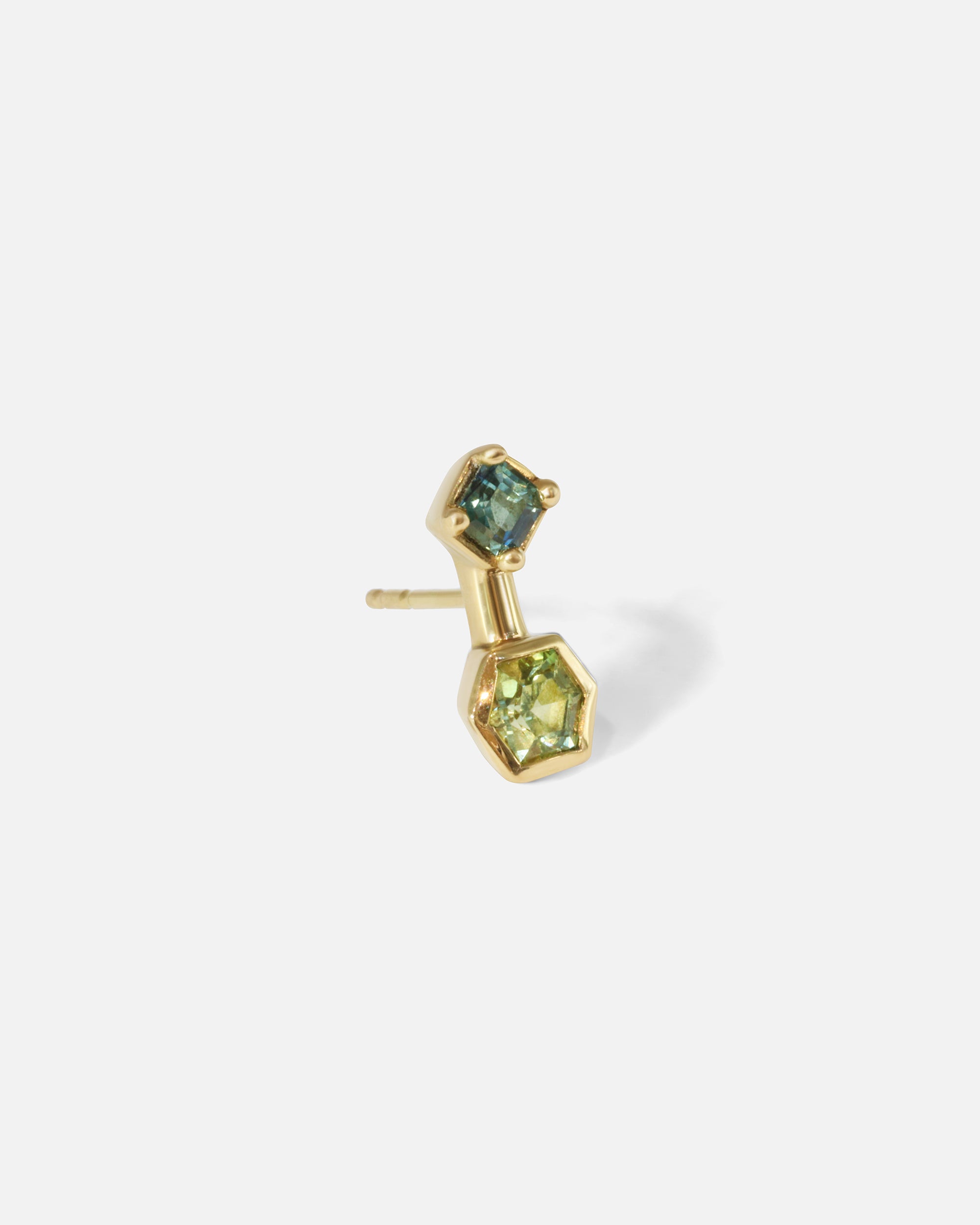 Canis Minor Sapphire Stud II Earrings – Genuine Blue Sapphire Stud Earrings for Women, 14K Gold Plated, Minimalist Elegant Jewelry Gift for Her – Perfect for Weddings, Parties & Everyday Wear