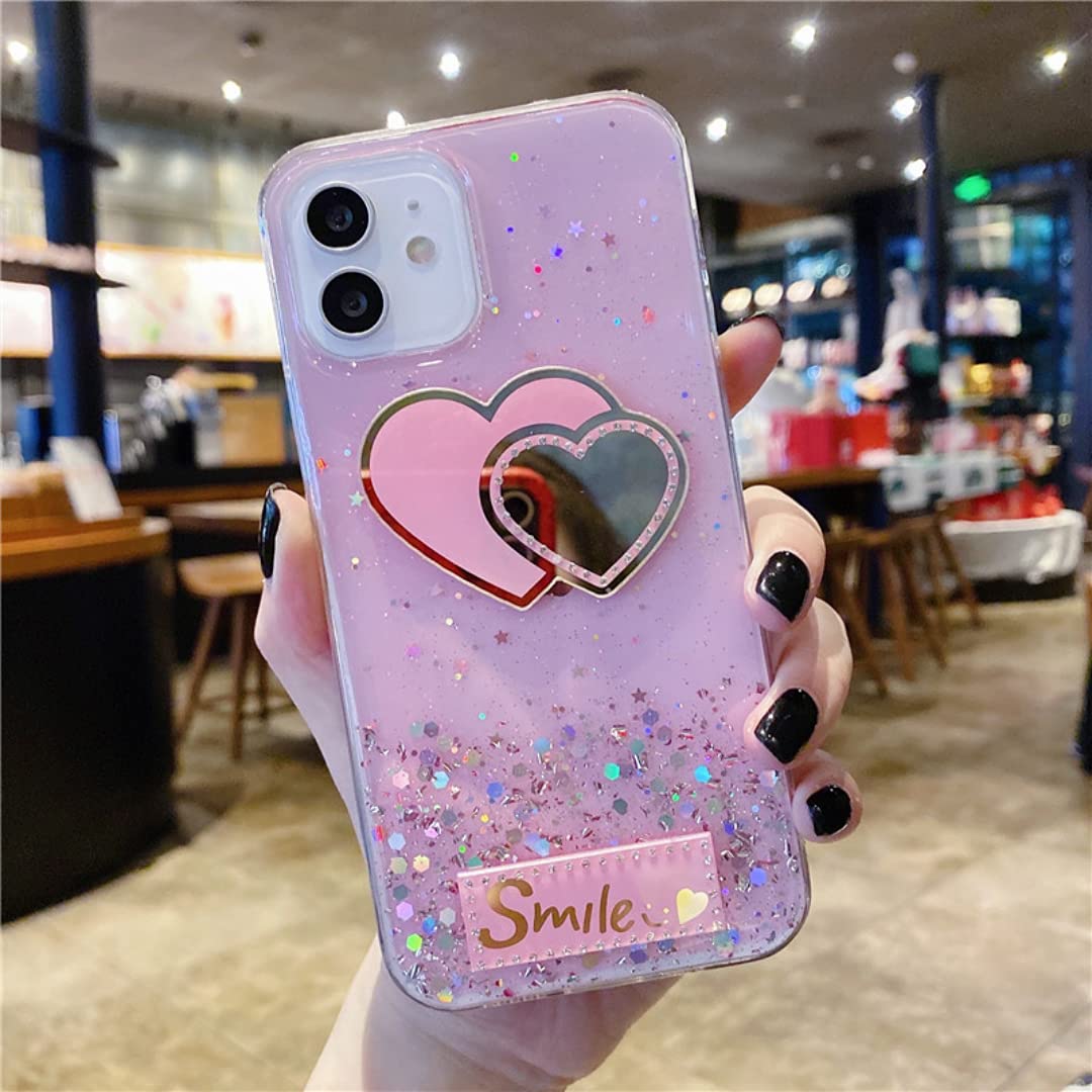 Samsung Galaxy A51 4G Phone Case - Mirror Glitter Bling Star Design, Soft Flexible TPU Silicone Protective Cover for Women & Girls (Pink) | Perfect for Everyday Use, Parties & Gift Giving