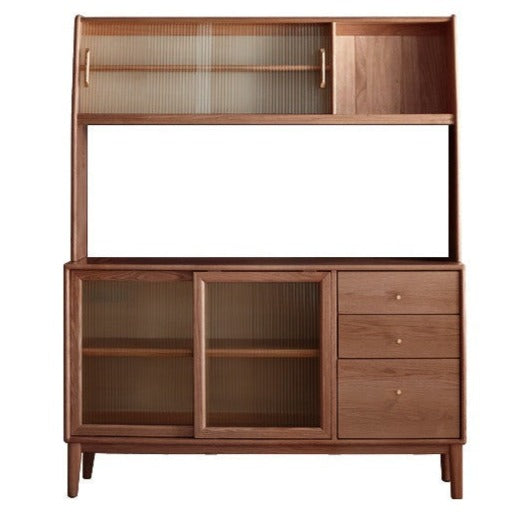 Solid Oak Wood Sideboards & Buffet Cabinets - Rustic Dining Room Storage Furniture for Home Decor & Entertaining