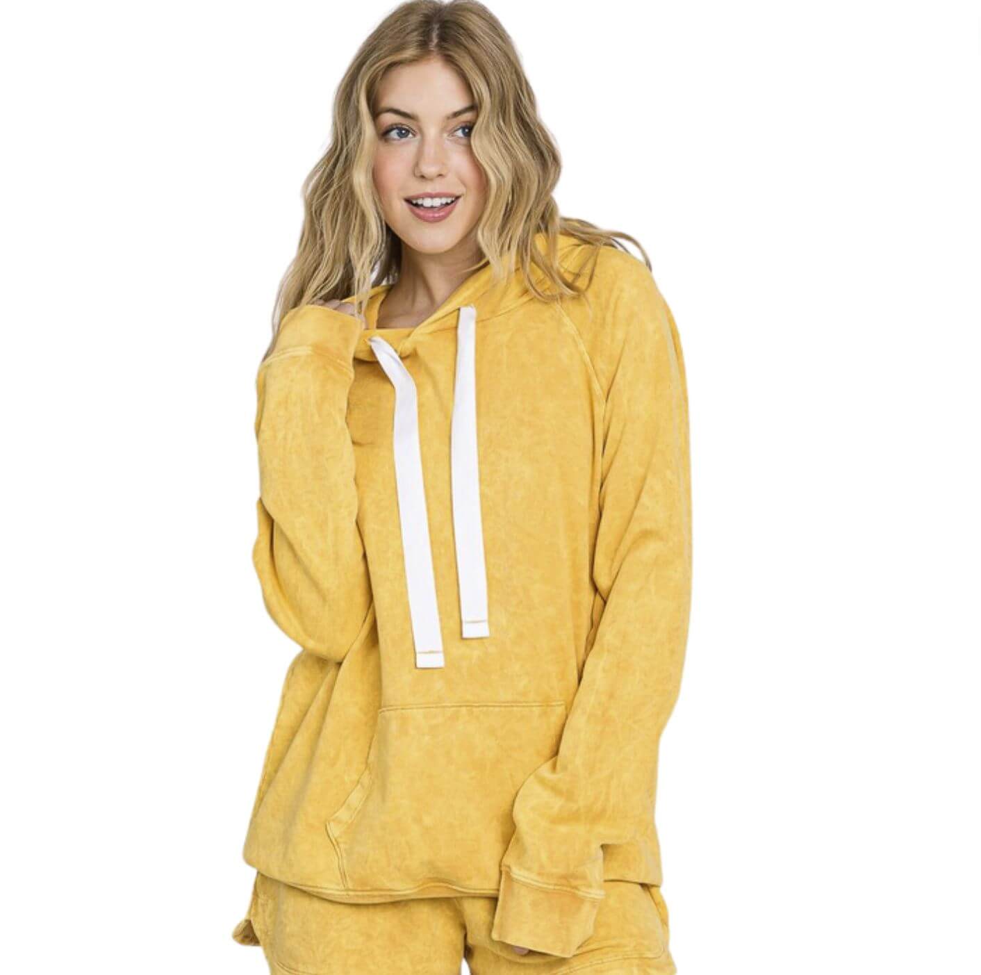 Premium All-American Mineral Washed French Terry Sweatshirt Hoodie | Made in USA | Soft & Durable Cotton Pullover for Casual Wear & Outdoor Activities