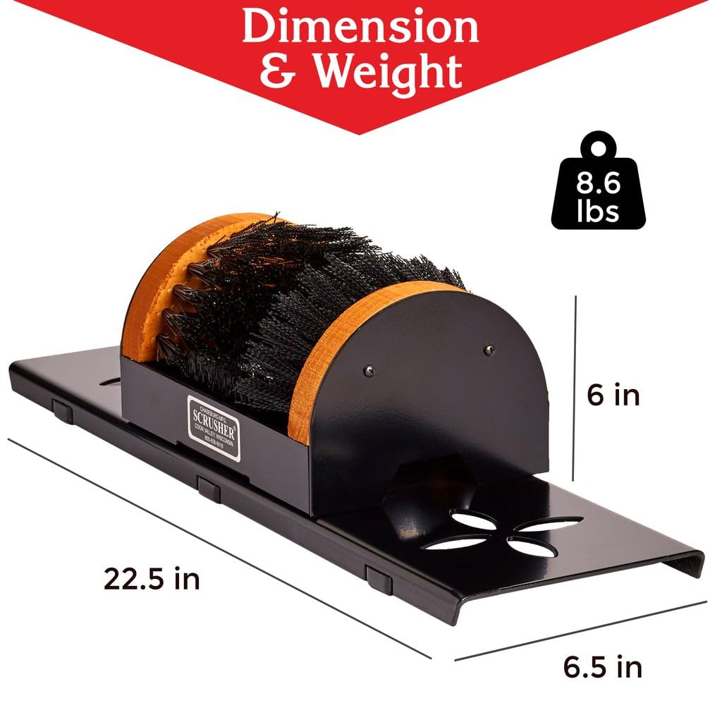 Heavy Duty Shoe Scraper with Portable Base - Boot & Shoe Cleaner Brush Set for All Sizes - Perfect for Mud, Dirt & Snow Removal at Home, Garage & Entryway