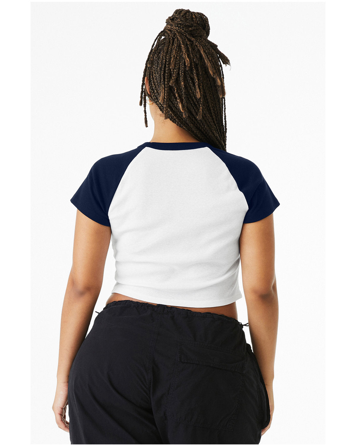 Bella + Canvas 1201 Women's Micro Ribbed Raglan Baby Tee - Soft Comfort Fit Short Sleeve T-Shirt for Casual Wear, Maternity & Everyday Outfits