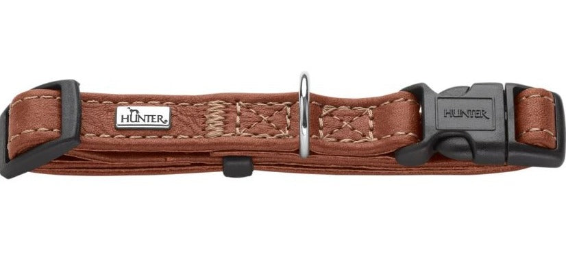 Petite HUNTER UP Leather Clip Dog Collar - Adjustable Puppy Collar for Small Dogs, Durable & Stylish Pet Accessory for Walking, Training & Everyday Use