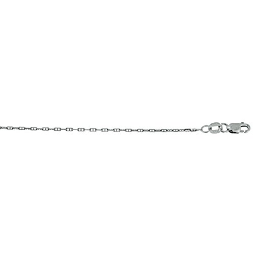 14K Nautical Ship Mariner Anchor Chain Necklace for Women - White Gold & Yellow Gold Options - 16