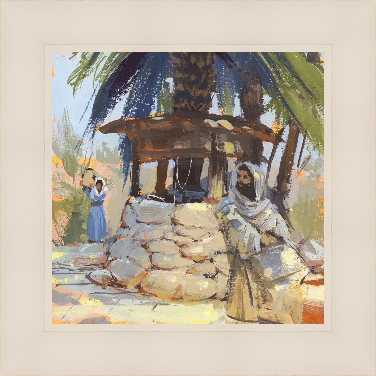 Approaching The Well - Premium Handcrafted Home Decor for Rustic & Farmhouse Style | Perfect for Living Room, Bedroom, or Kitchen Decor