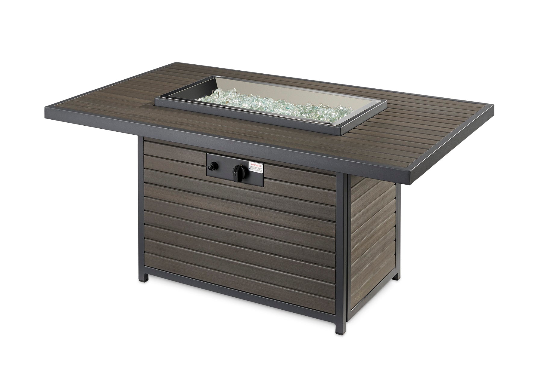 Outdoor GreatRoom Brooks BRK 1224 19K Rectangular Gas Fire Pit Table - Perfect for Patio, Backyard, and Outdoor Gatherings