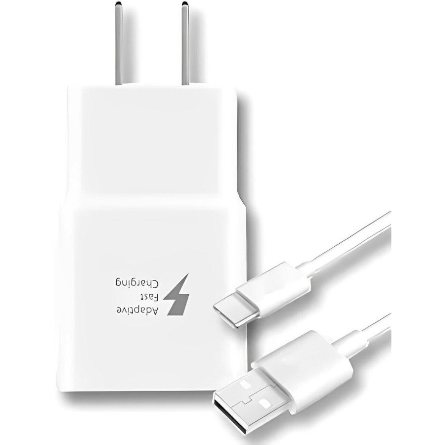 15W Fast Wall Charger with USB Type C Cable - Quick Charge for iPhone, Samsung, Android - Perfect for Home, Office & Travel