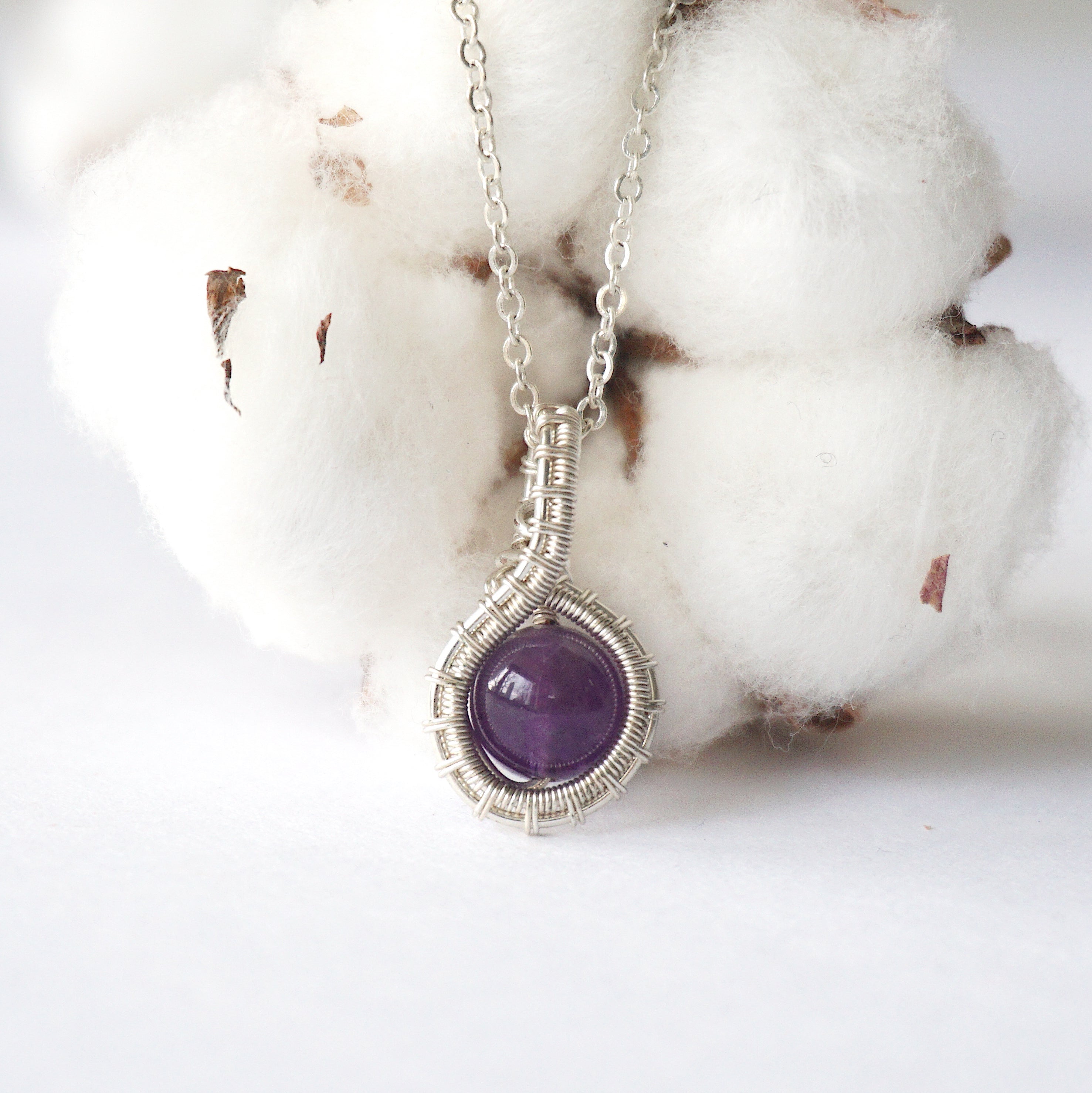 925 Sterling Silver Plated Amethyst Charm Necklace for Women - Elegant Purple Gemstone Jewelry Gift for Birthday, Anniversary & Special Occasions