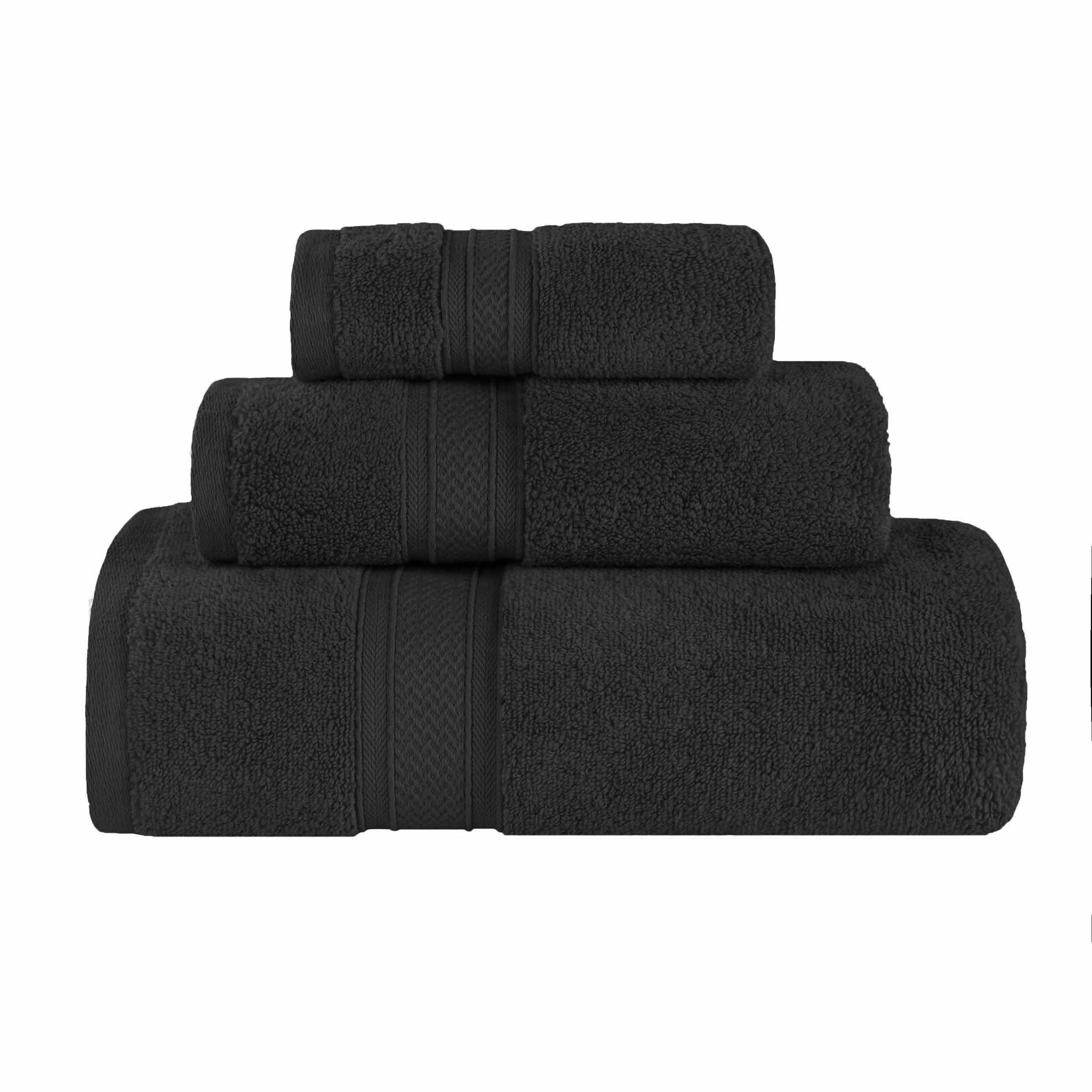 Premium Zero Twist Cotton 3-Piece Towel Set - Ultra Soft, Highly Absorbent, Elegant Solid Color for Bath, Spa & Guest Use