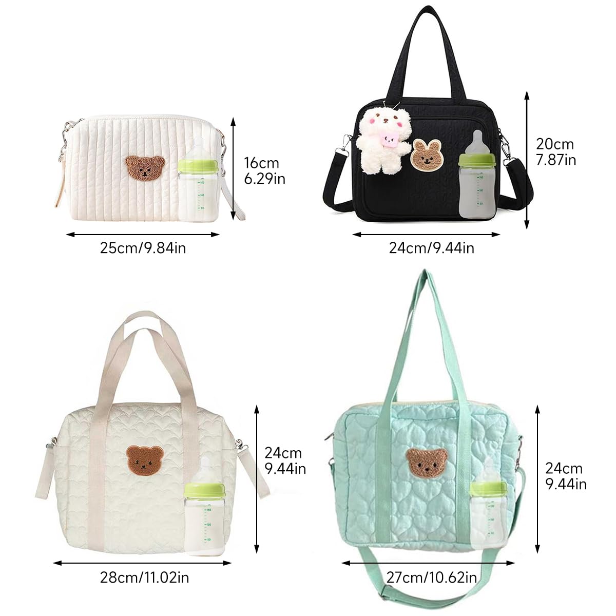 Stylish Waterproof Diaper Bag Tote for Moms - Large Travel Baby Bag with Multiple Pockets | Perfect for Stroller, Daycare & Family Outings (Pink)
