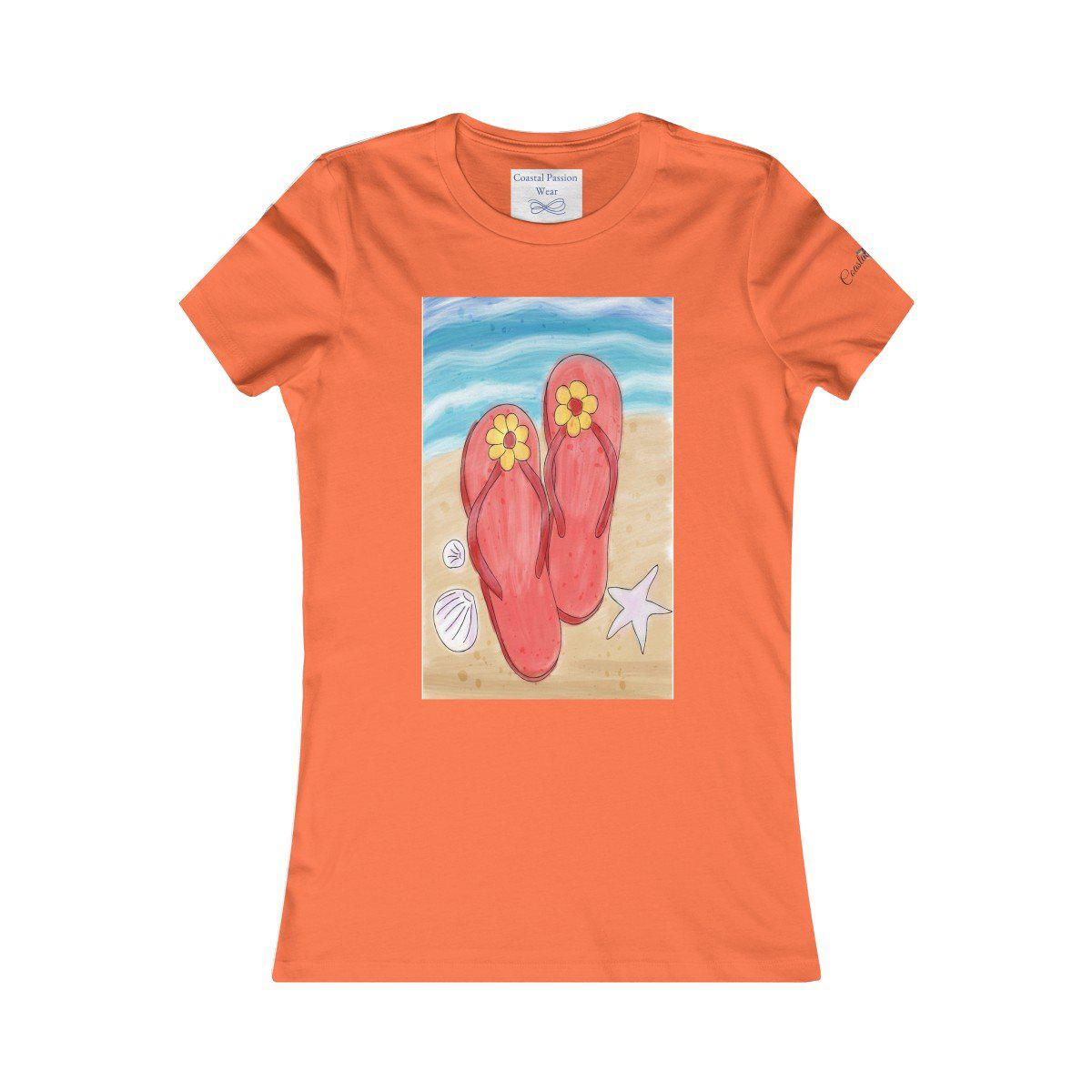 Flip Flops On the Beach T-Shirt - Comfortable Summer Graphic Tee for Vacation, Travel & Casual Wear