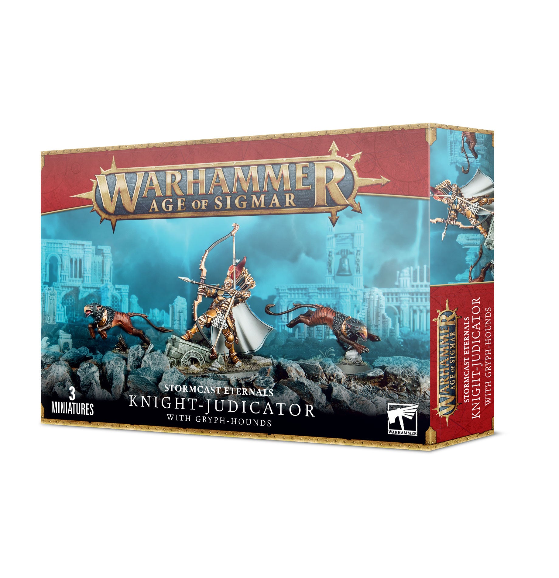 Warhammer Age of Sigmar: Stormcast Eternals Knight Judicator with Gryph Hounds Miniature - Perfect for Tabletop Wargaming & Fantasy Battles