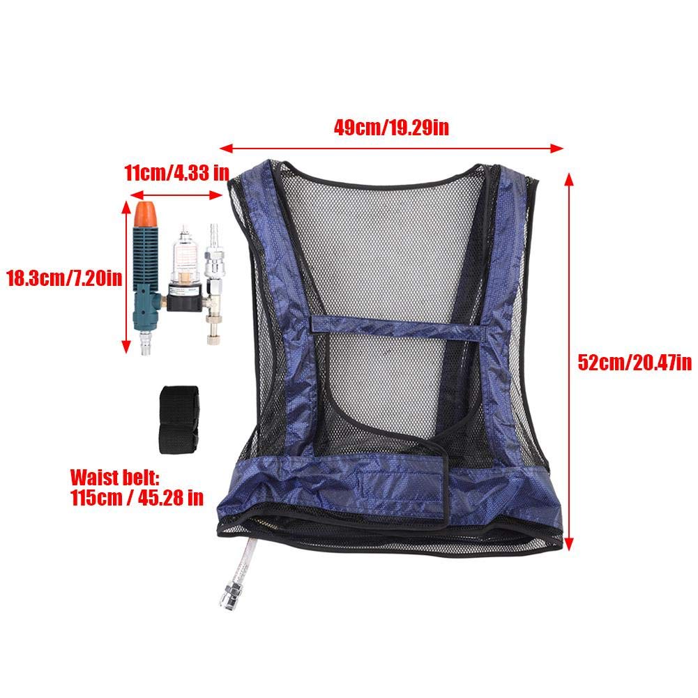 Yosoo Air Conditioned Cooling Vest for Welding & Steel Work - Vortex Tube Compressed Air Cooling Vest - Stay Cool in Hot Environments - Perfect for Welding, Construction & Outdoor Work