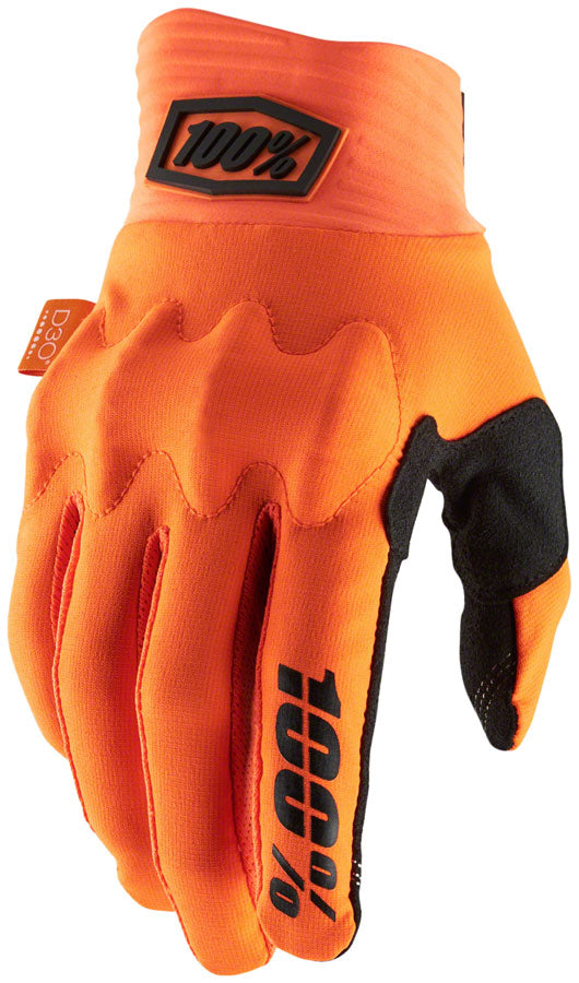 100% Cognito Work Gloves - Fluorescent Orange & Black, Full Finger, Men's Small - Durable Safety Gloves for Construction, Mechanics & Outdoor Work