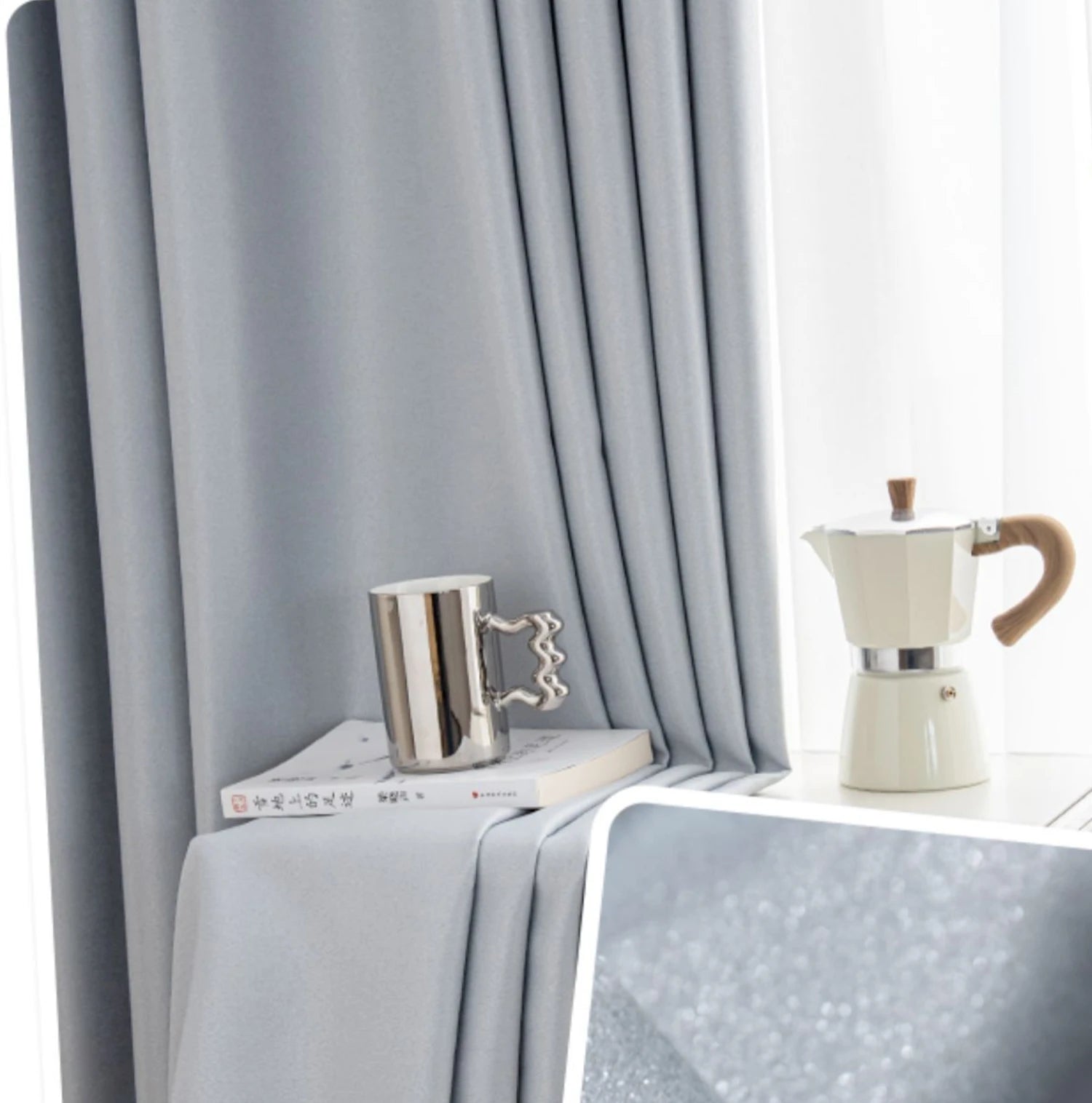 Custom Blackout Curtains for Bedroom - Bella Glossy Polyester Window Drapes - Thermal Insulated & Noise Reducing Curtain Panels for Living Room, Nursery & Home Theater