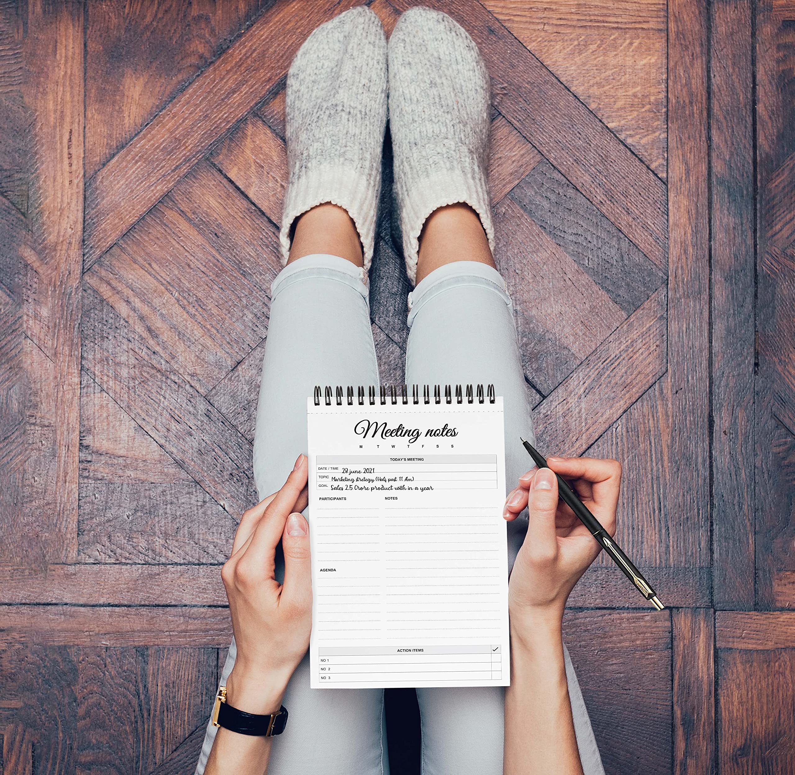 6” x 9” Spiral Notepad - Classic White To Do List Planner with Tear-Off Sheets (50 Pages) for Daily Checklists, Meeting Notes & Motivational Organization - Perfect for Office, School & Home Planning