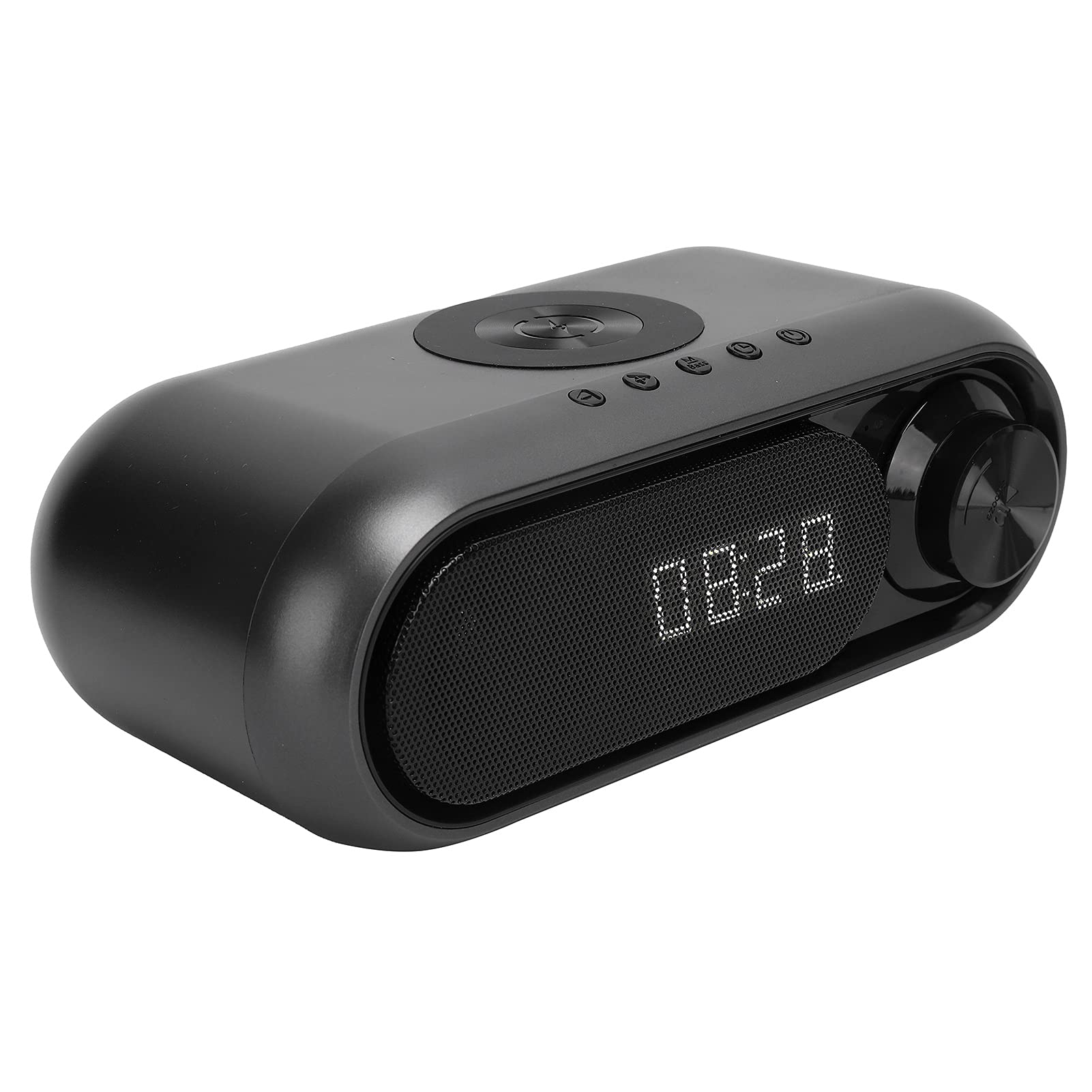 Wireless Charging Bluetooth Alarm Clock with USB Port, FM Radio & Speaker - Fast Charging Bedside Clock for Home, Office, Travel | Nightstand Charging Station, Smartphone Battery Backup, Bedroom Decor