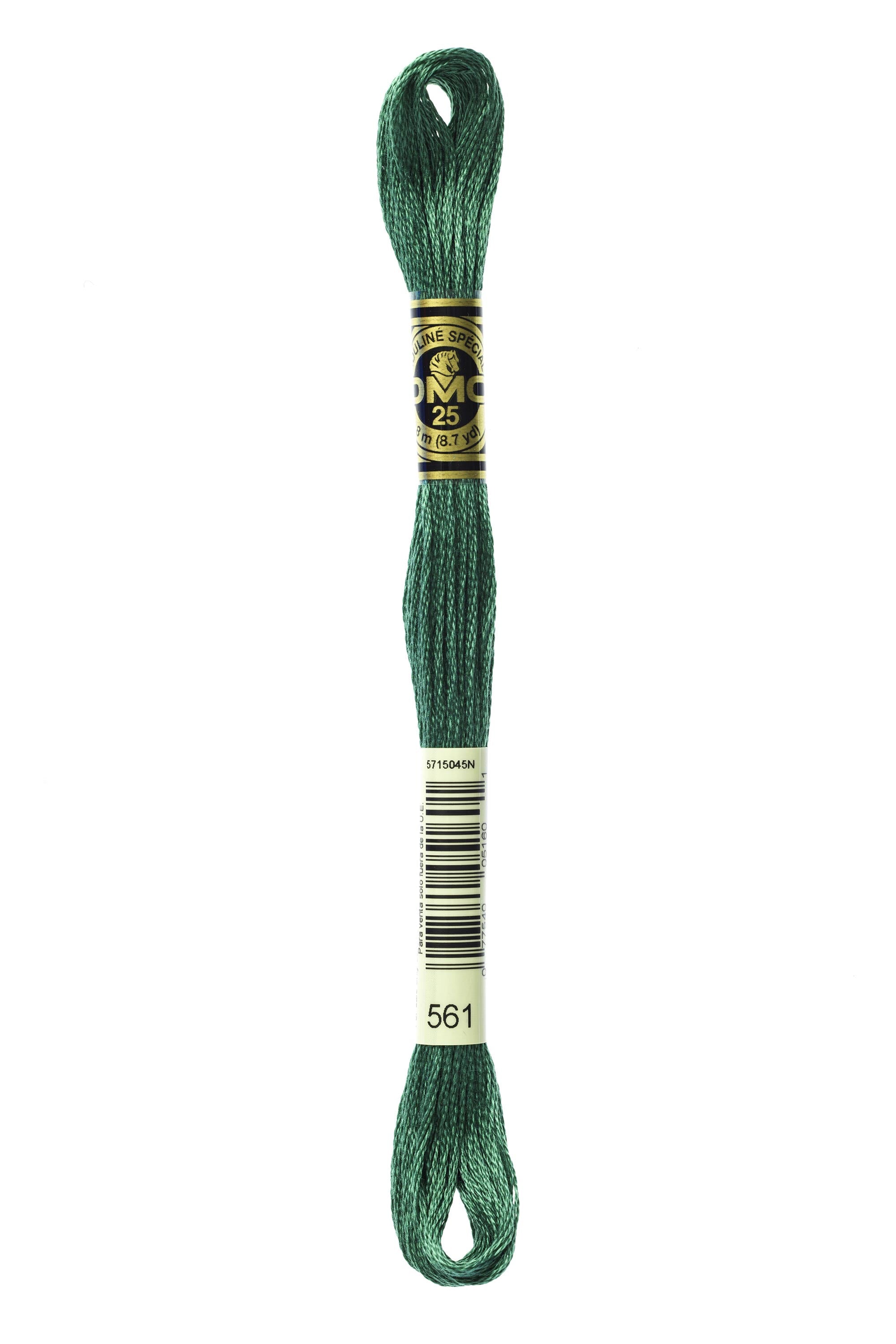 DMC 561 Cotton Embroidery Floss - 100% Mercerized Cotton Thread for Cross Stitch, Needlepoint & Hand Embroidery - Perfect for DIY Crafts, Scrapbooking & Home Decor Projects