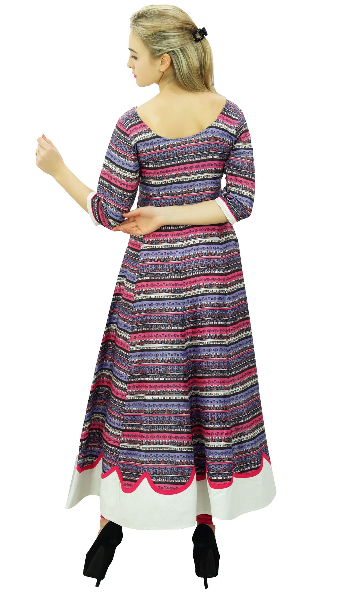 Stylish Women's Printed Double Layer Anarkali Kurti - Traditional Indian Ethnic Dress for Parties, Weddings & Festive Occasions