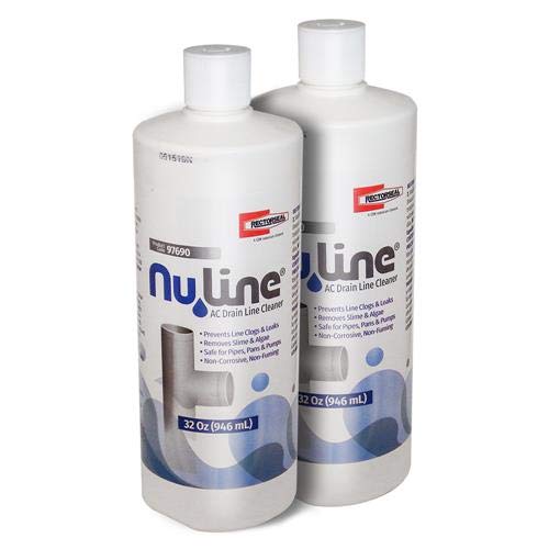 NuLine HVAC Condensate Drain Cleaner - 32 Ounce (2 Pack) | Professional-Grade HVAC System Maintenance | Perfect for AC Units, Furnaces & Home Cooling Systems