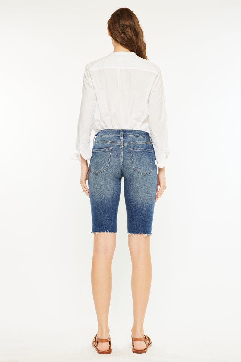 Yara Mid Rise Bermuda Shorts for Women - Comfortable Casual Summer Shorts for Beach, Travel & Everyday Wear