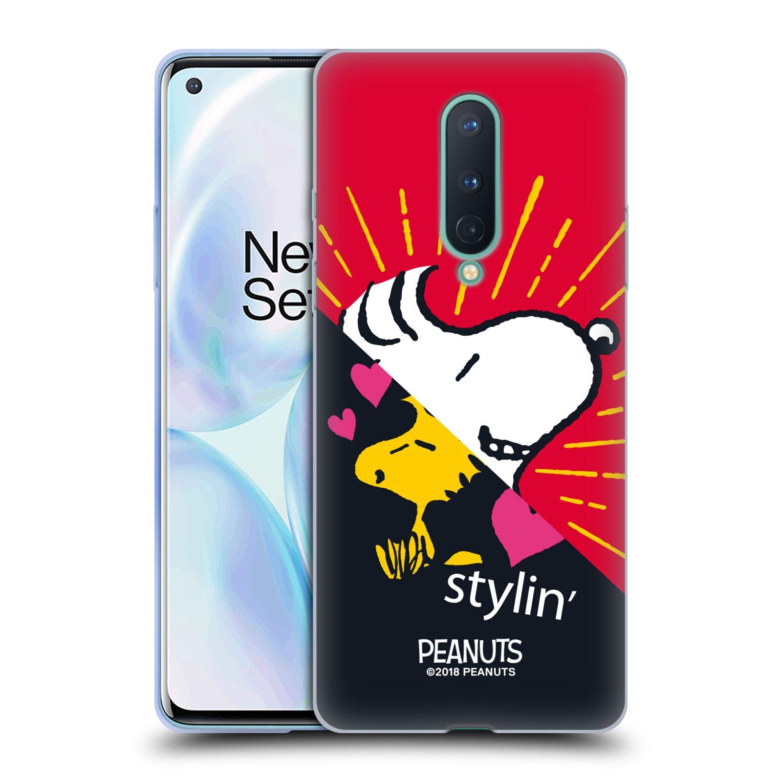 OnePlus 8 5G Case - Officially Licensed Peanuts Snoopy & Woodstock Soft Gel Cover | Halfs and Laughs Design | Durable Protection for Everyday Use