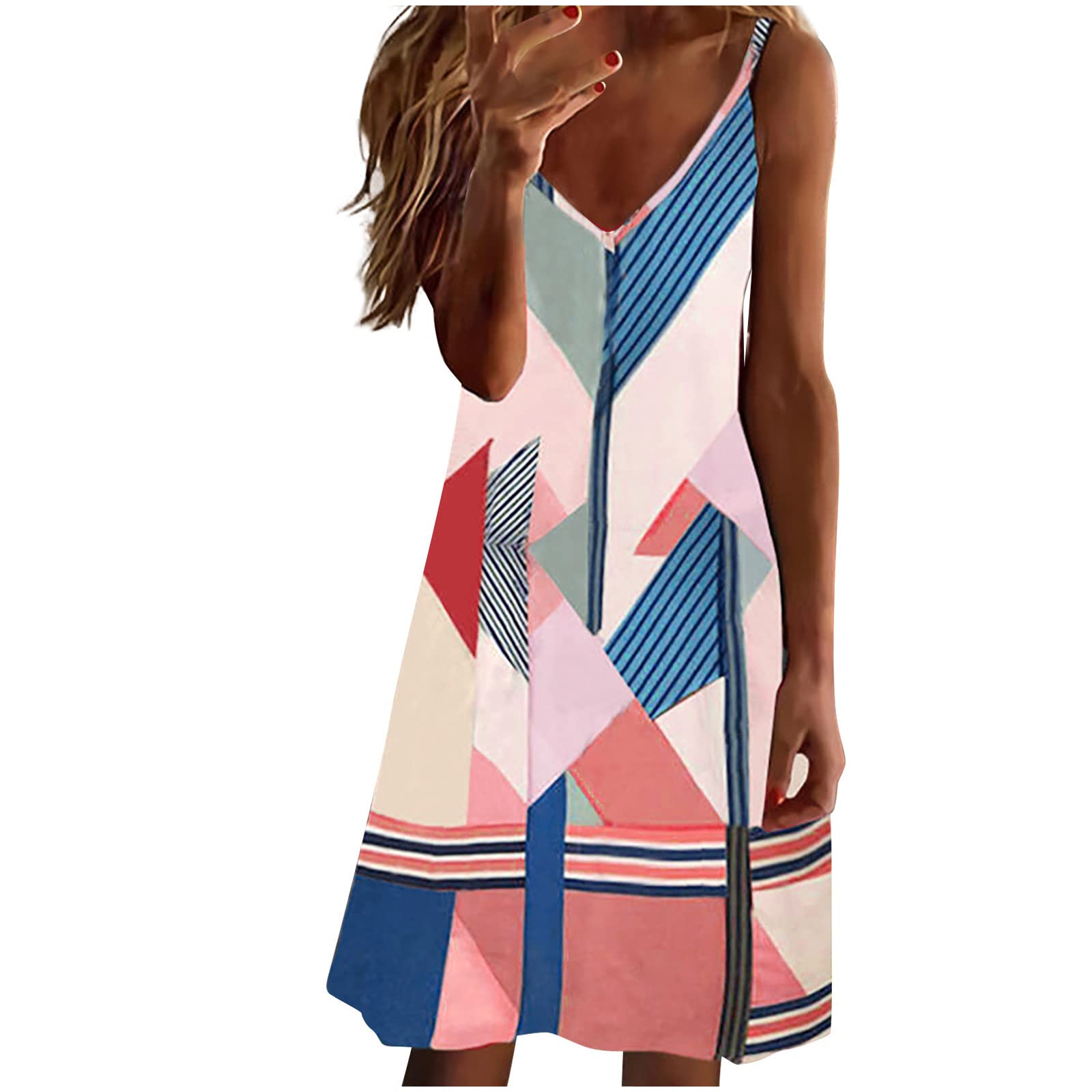 Women's Summer Dresses 2022 - Floral Print Sleeveless V-Neck Mini & Maxi Dresses with Pockets | Casual Beach Wear, Party Outfits & Vacation Essentials