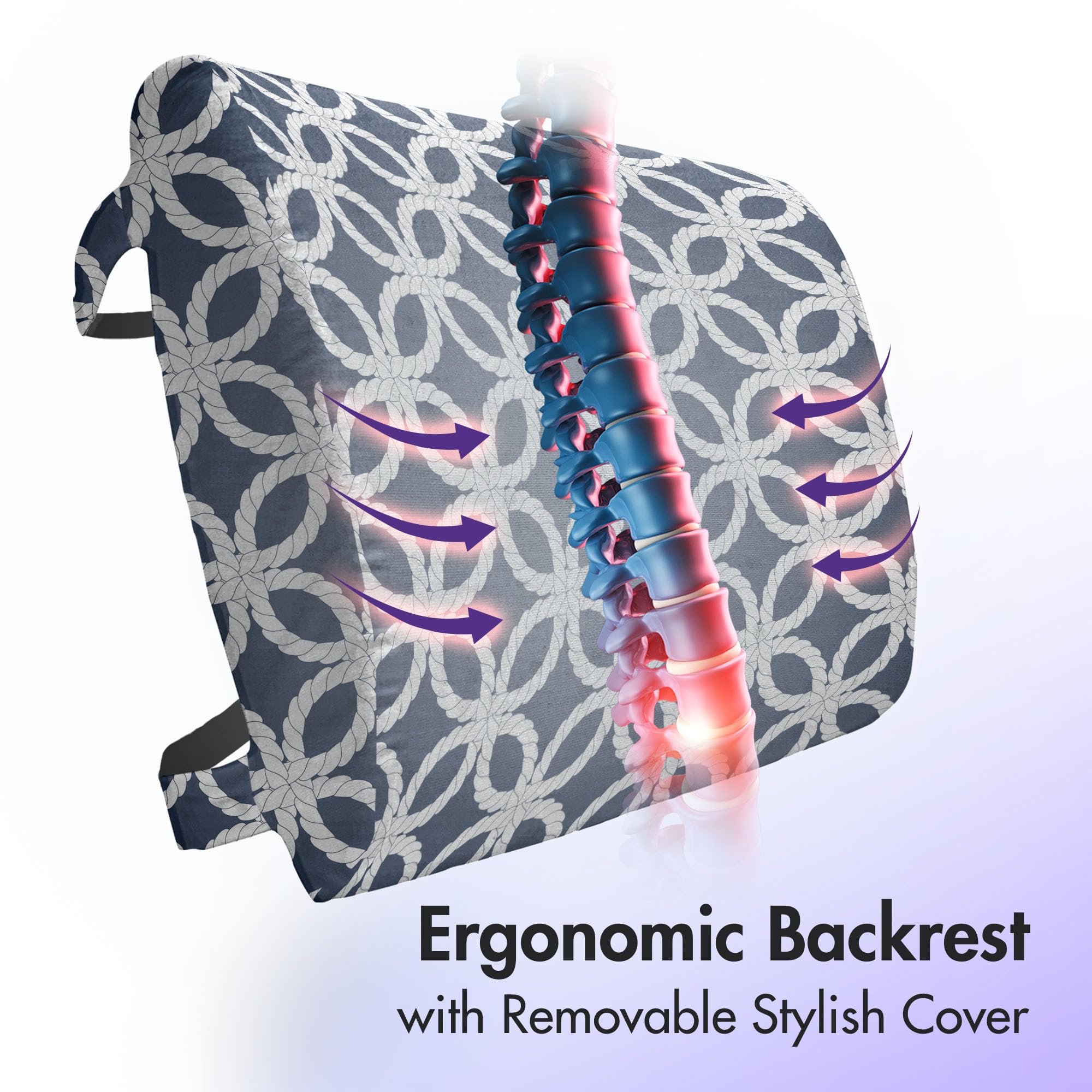 Ambesonne Navy Blue and White Lumbar Support Pillow - 14