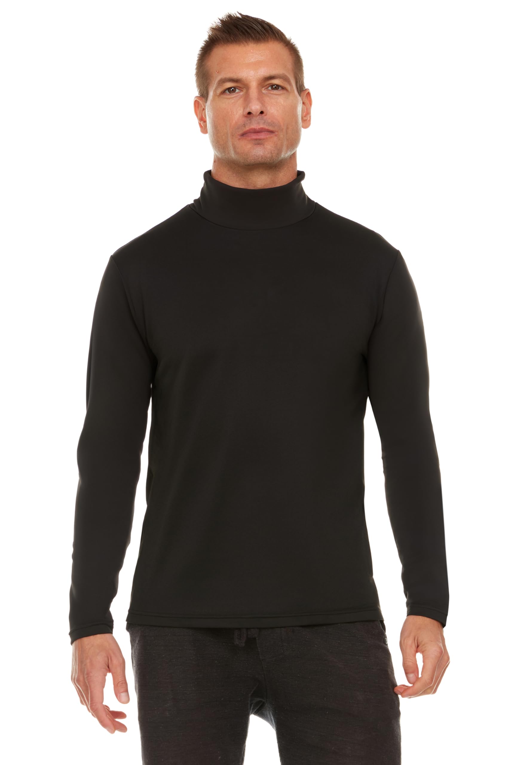 ThermoJohn Men's Long Sleeve Thermal Compression Shirt - Winter Base Layer for Cold Weather - Ideal for Skiing, Hiking & Outdoor Activities