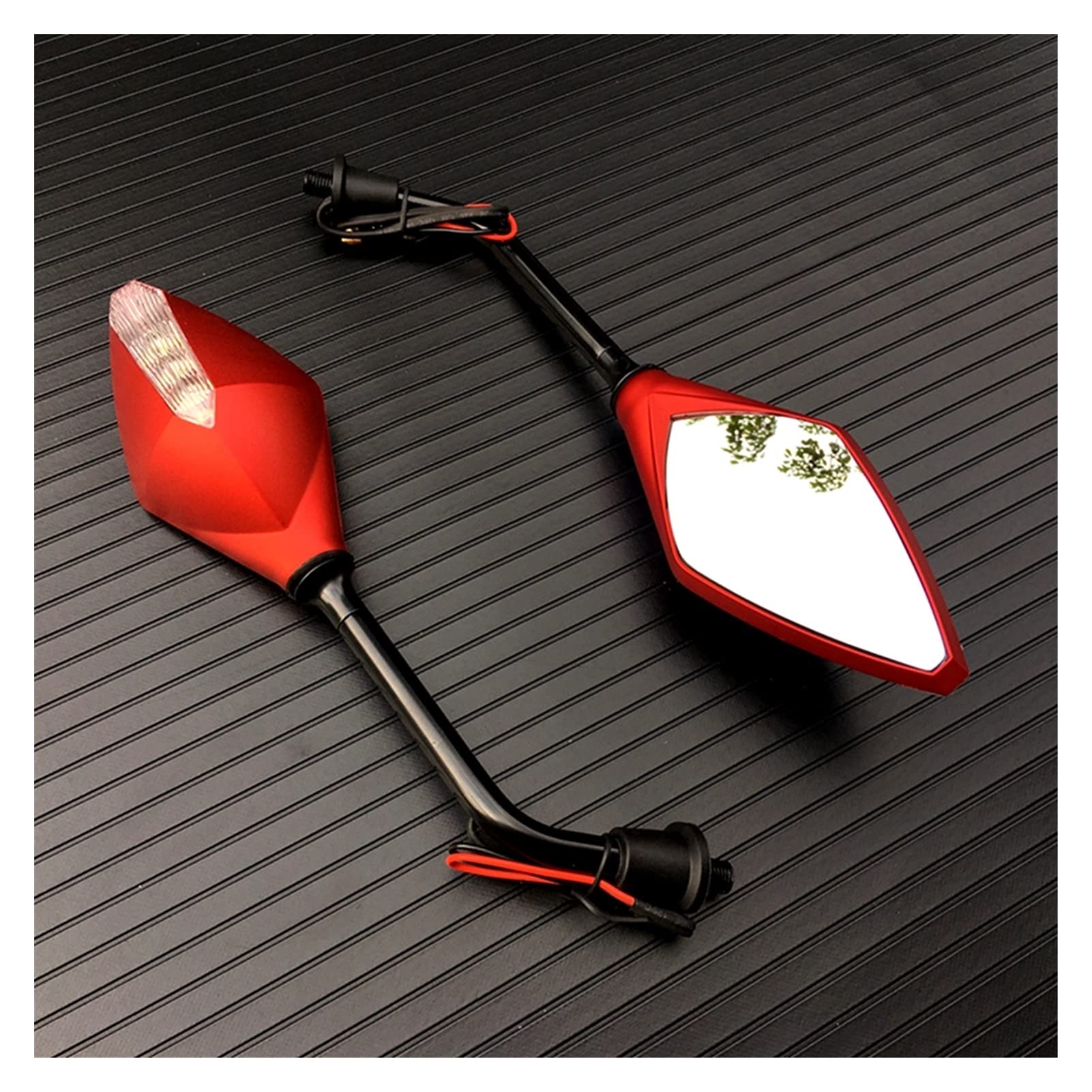 Universal 10mm Motorcycle LED Turn Signals & Rearview Mirrors - Waterproof Scooter Indicator Lights for Harley, Honda, Yamaha - Perfect for Night Riding and Safety Enhancement