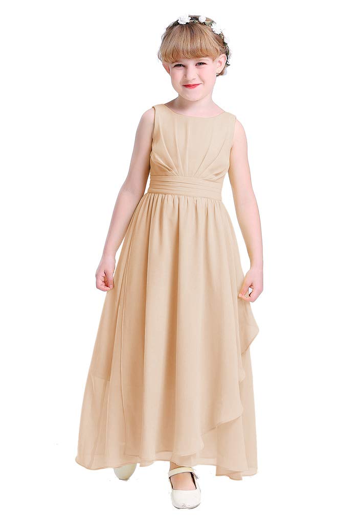 Happy Rose 7-16 Chiffon Girls Junior Bridesmaid Dress - Elegant Flower Girl Gown for Weddings, Parties & Special Occasions