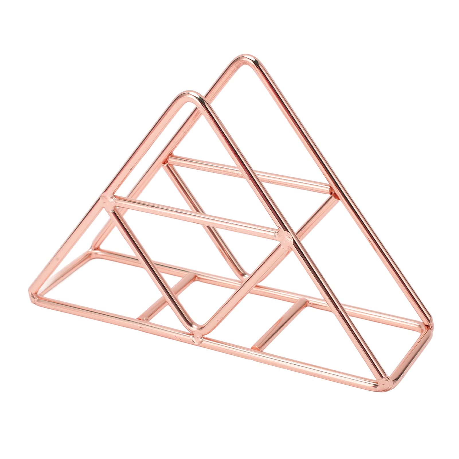Stainless Steel Rose Gold Napkin Holder for Dining Table - Durable Vertical Tissue Dispenser Stand for Home & Restaurant Use | Perfect for Kitchen Countertops, Buffet Tables, and Dining Room Decor