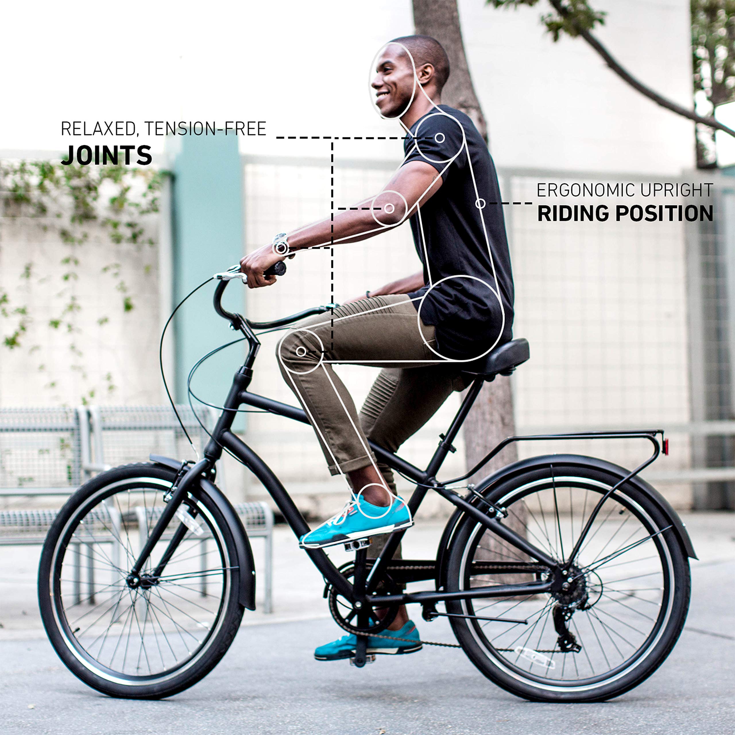 Sixthreezero EVRYjourney Men's Hybrid Cruiser Bike - Comfortable & Stylish for Commuting, Leisure Rides & Beach Cruising