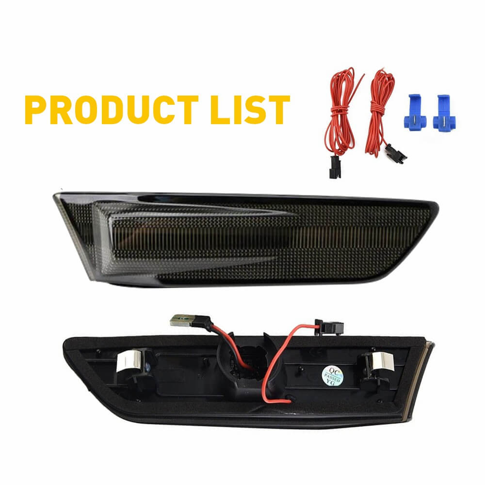 LED Side Marker Lights for 2002-2007 Nissan Skyline V35 Coupe & 2003-2007 Infiniti G35 2D Coupe - Front Bumper Smoke Lens - Easy Installation & Durable Design - Perfect for Car Upgrades & Night Driving