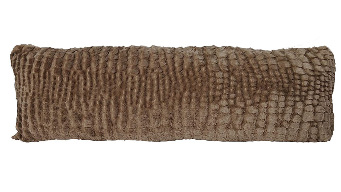 **Pillowtex Ultra Soft Plush Body Pillow with Removable Cover - Cozy Faux Fur Hugging Pillow for Adults, Teens - Perfect for Lounging, Reading & Sleep Support**