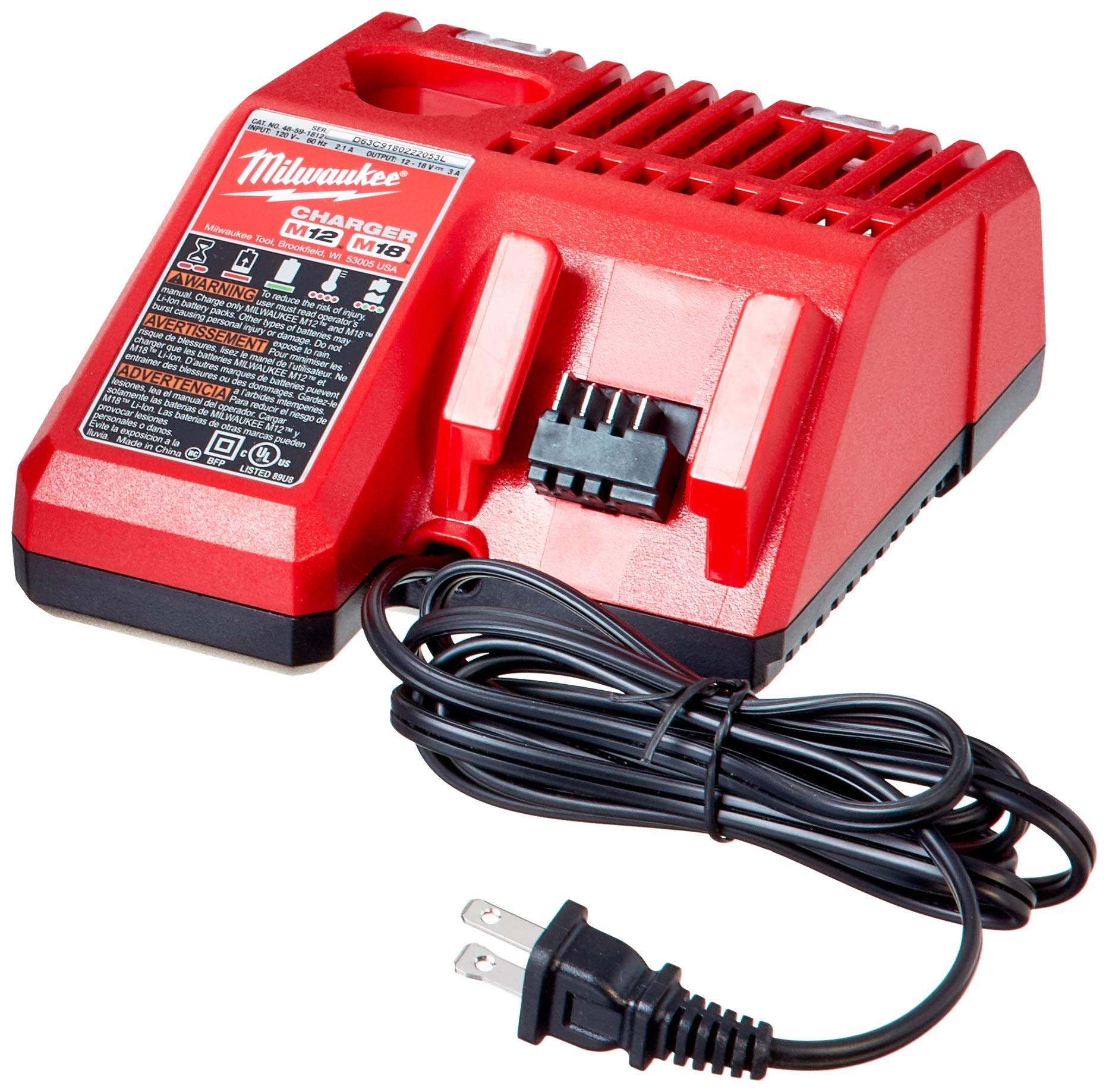 Milwaukee 2695-24 M18 18V Cordless Power Tool Combo Kit - Hammer Drill, Impact Driver, Reciprocating Saw & Work Light with 2 Batteries, Charger & Case (Renewed) | Perfect for Construction, Woodworking & DIY Home Projects