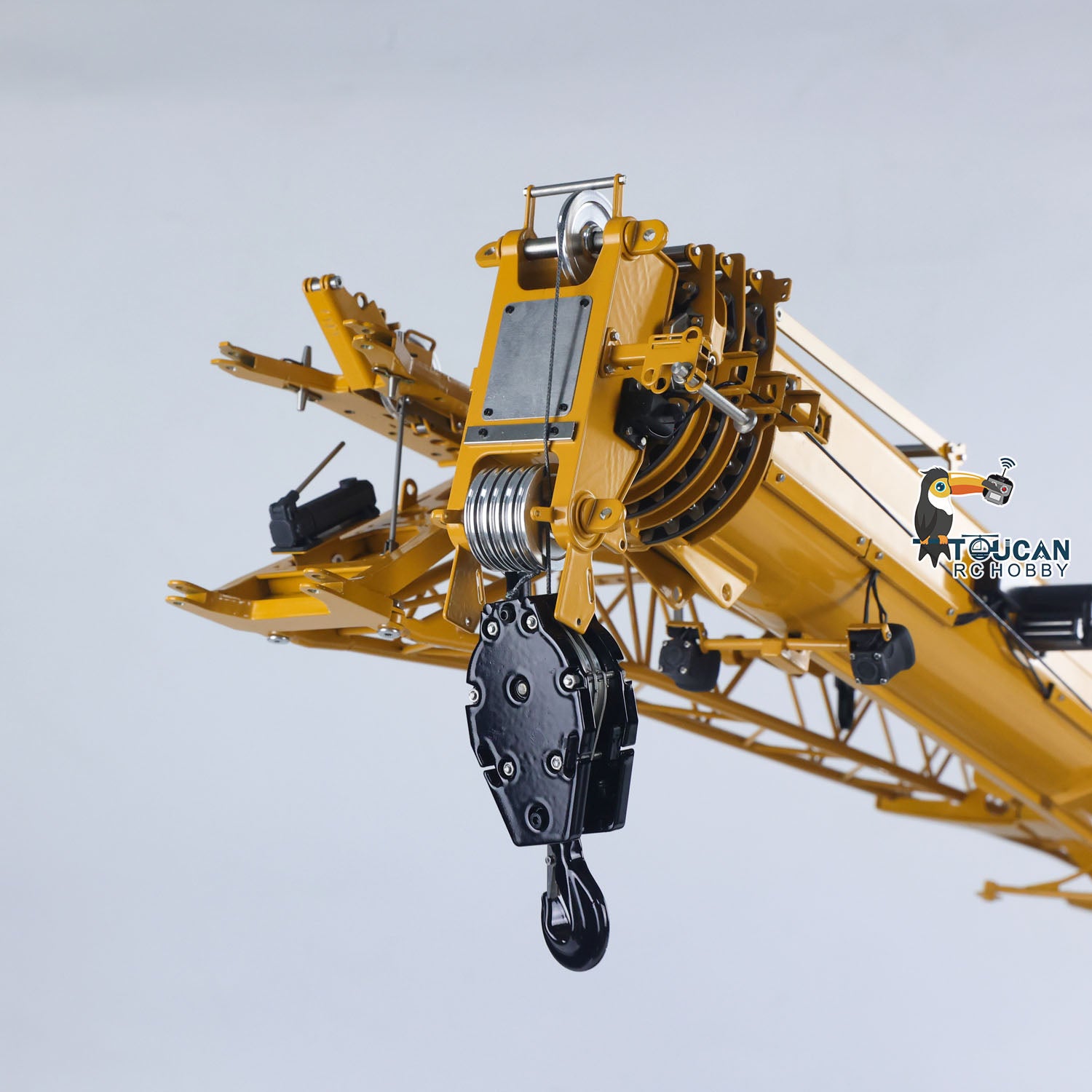 Eyewhale D1050 1/14 Scale Metal RC Hydraulic Crane Truck - 3 Axle All Terrain Remote Control Vehicle with Hoist - Paladin PL18EV Model for Construction Site Play & Professional RC Hobbyists