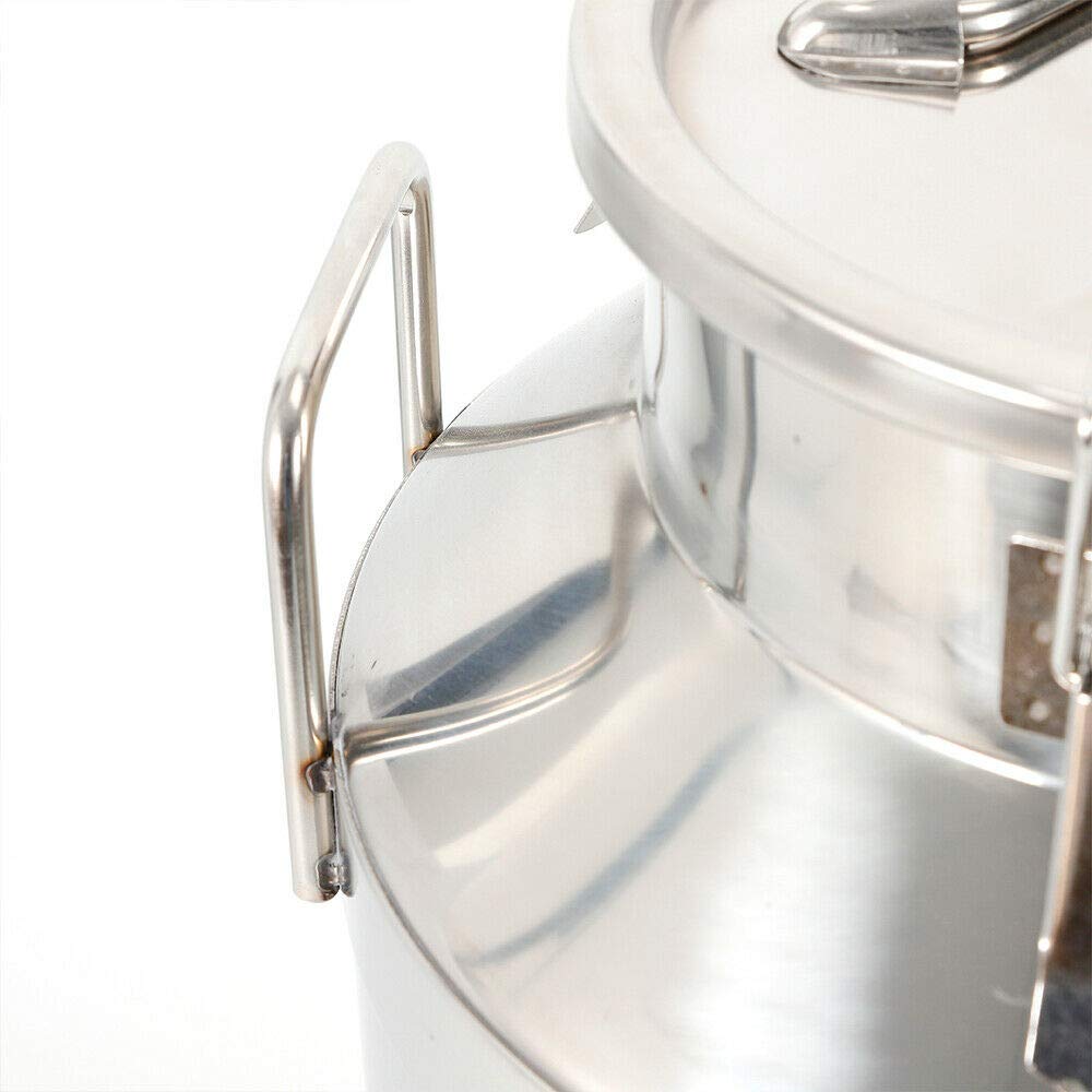 Heavy Duty 50L Stainless Steel Milk Can with Sealed Lid - Multi-Purpose Jug for Milk, Water, Ice, Wine Storage & Transport - Ideal for Farm, Restaurant, Catering, and Outdoor Use